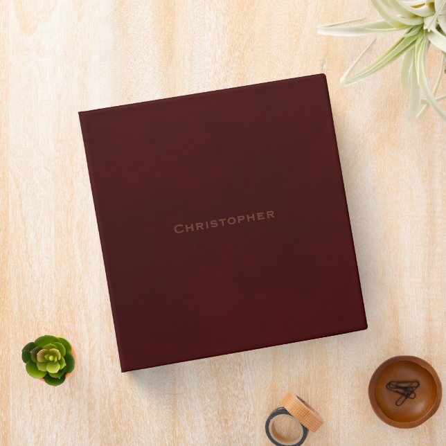 * Cool Faux Stamped Mottled Brown Binder (In Situ)