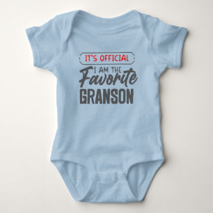 Cool favorite Grandson word art official Baby Bodysuit