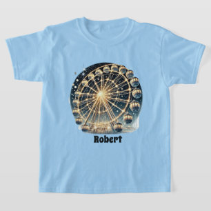Cool Ferris wheel add name  T-Shirt