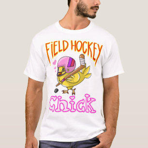Cool Field Hockey Chick  Funny Chicken Sport T-Shirt