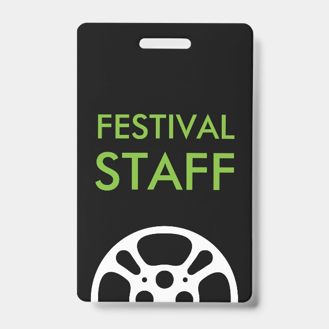 Cool Film Festival Staff Reel Lanyards Badge (Front)