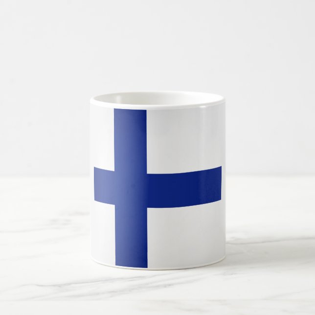Cool Finnish Flag Coffee Mug (Center)