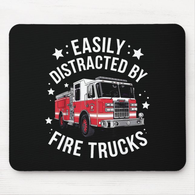 Cool Firefighter Design For Men Women Firemen Fire Mouse Pad (Front)