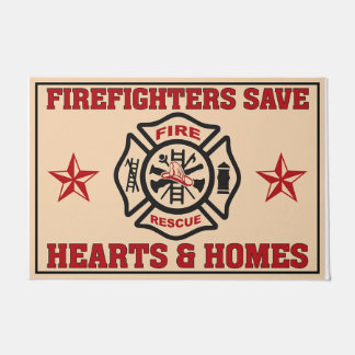 Cool Firefighters Present, Fireman Doormat
