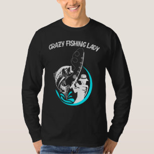 Cool Fishing Art For Women Mom Fishermen Fish Hook T-Shirt
