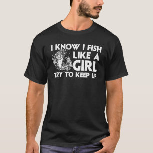 Cool Fishing For Women Girls Trout Angler Bass Fis T-Shirt