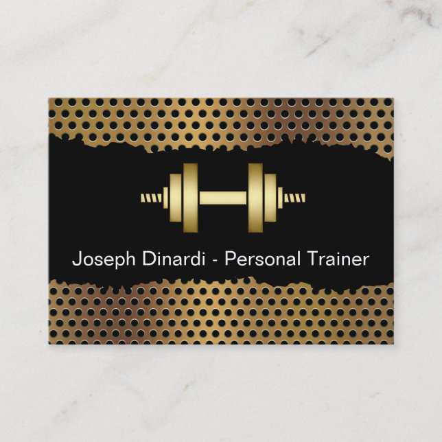 Cool Fitness Trainer Business Cards (Front)