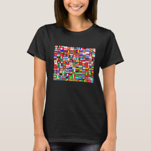 Cool Flags of The World Illustration  Graphic Desi T-Shirt