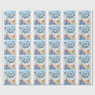 Cool Flights Butterfly Wrapping Paper