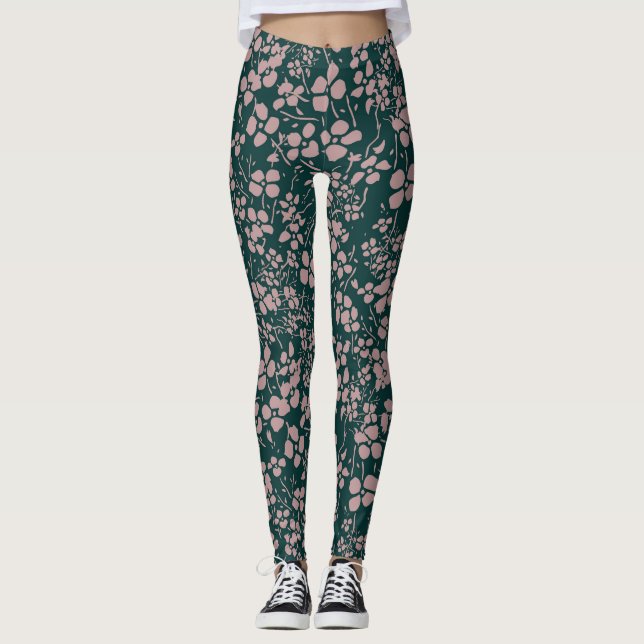 Cool Floral Paint Leggings (Front)