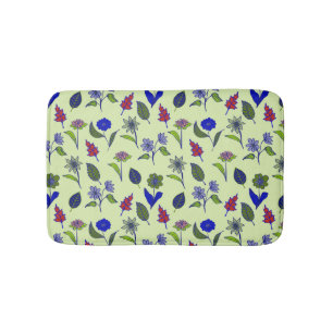 Cool Floral Pattern Bath Mat
