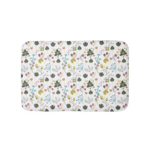 Cool Floral Pattern Bath Mat