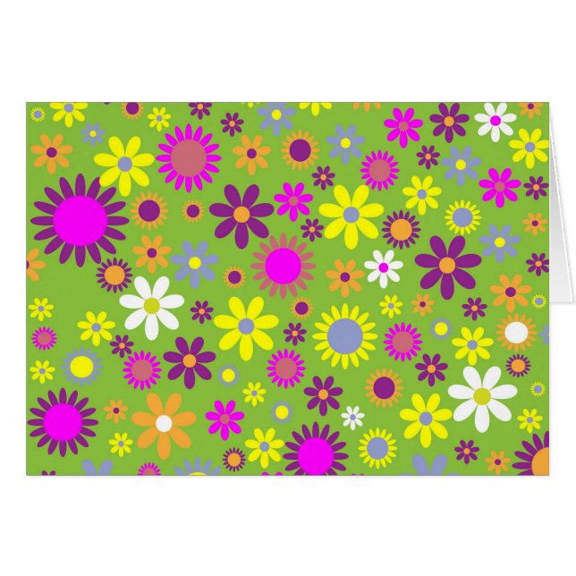 Cool Floral Pattern Colourful Scrapbooking Green (Front Horizontal)