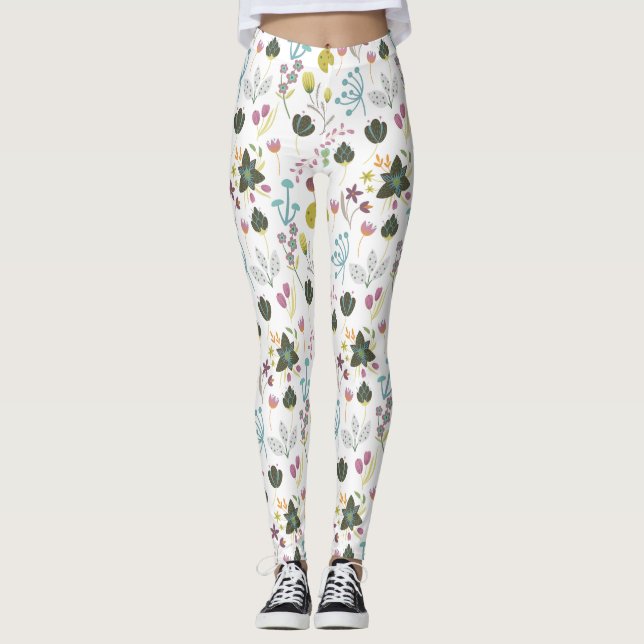 Cool Floral Pattern Leggings (Front)