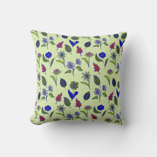 Cool Floral Pattern Throw Pillow