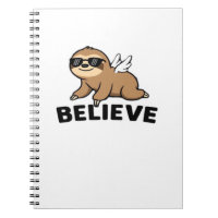 Cool Flying Sloth Believe Funny Motivational Desig