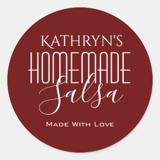 Cool Fonts Personalized "Homemade" Label