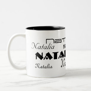 Cool Fonts Your Name Personalized Two-Tone Coffee Mug