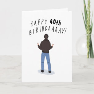 Cool Fonz Happy Days 40th Birthday Card