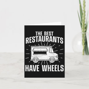 Cool Food Truck For Men Women Culinary Chef Pizza  Card
