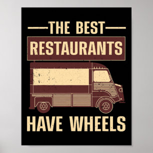 Cool Food Truck For Men Women Culinary Chef Pizza  Poster