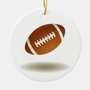 Cool Football Emblem Ceramic Ornament