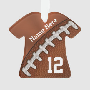 Cool Football Ornaments with NAME and NUMBER