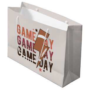 cool football sports game day  large gift bag