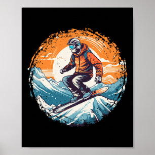 Cool For Snowboard And Ski Lover In The White Moun Poster