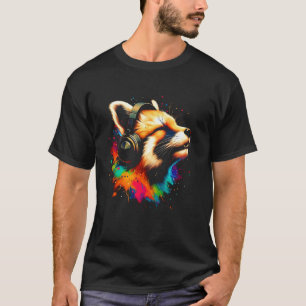 Cool Fossa Headphone Music Art Christmas Birthday T-Shirt