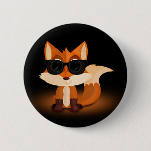 Cool Fox 2 Inch Round Button