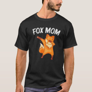 Cool Fox Art For Mom Mother Dabbing Red Arctic Swi T-Shirt