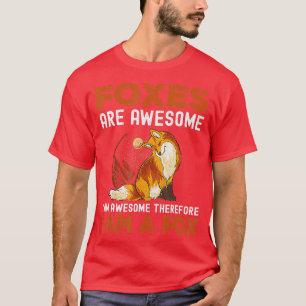Cool Fox Design For Men Women Kids Wildlife Animal T-Shirt