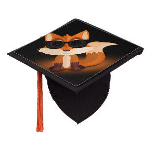 Cool Fox Graduation Cap Topper