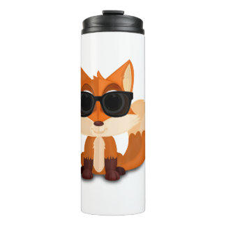 Cool Fox Wearing Sunglasses Cute Cartoon Drinkware Thermal Tumbler