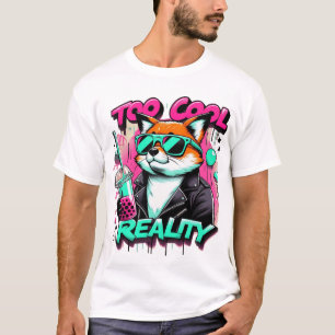 Cool Fox with Sunglasses and Bubble Tea T-Shirt