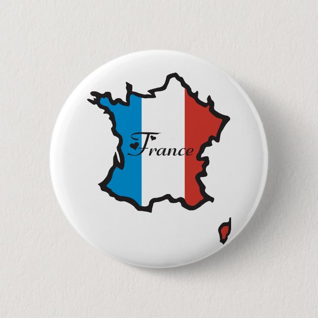 Cool France 2 Inch Round Button (Front)