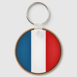 Cool France Flag Seal Keychain
