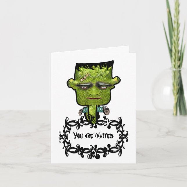 Cool Frank Fright Halloween Invitation (Front)
