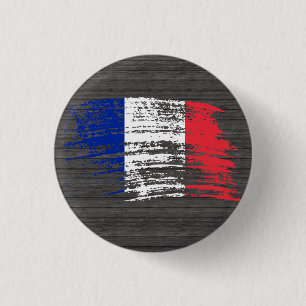 Cool French flag design 1 Inch Round Button