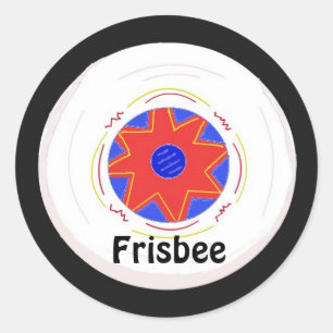 Cool Frisbee Design Classic Round Sticker