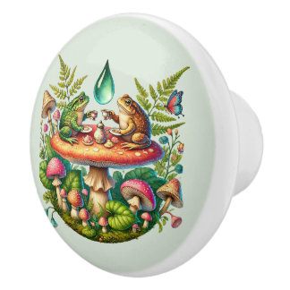 Cool frog animals lovers  ceramic knob