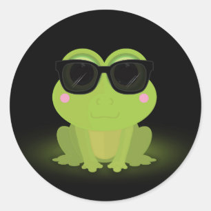 Cool Frog Classic Round Sticker