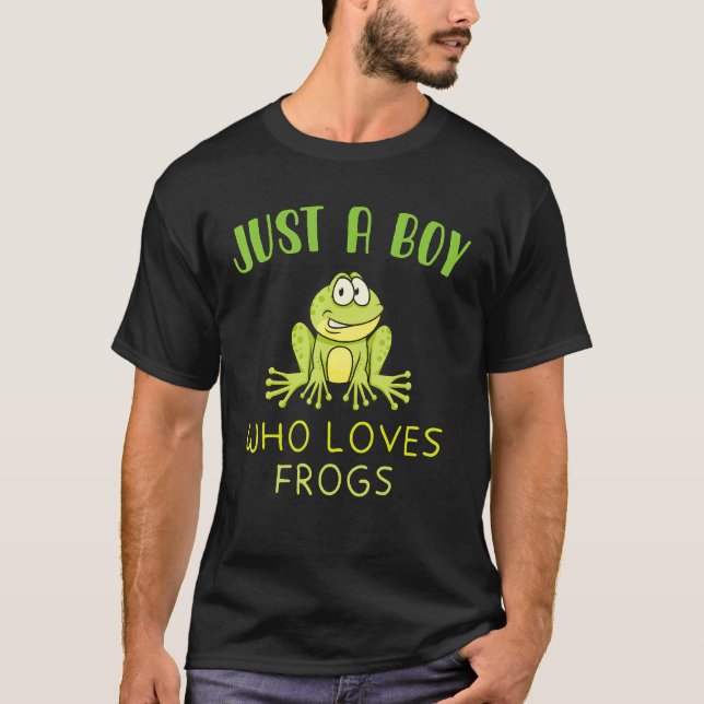 Cool Frog For Boys Kids Toad Tadpole Amphibian Fro T-Shirt (Front)