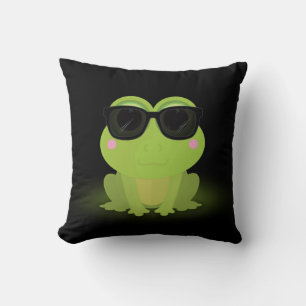 Cool Frog Throw Pillow