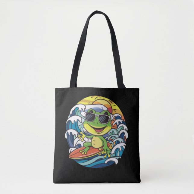 Cool Frog Tote Bag (Front)