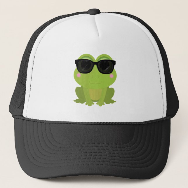 Cool Frog Trucker Hat (Front)