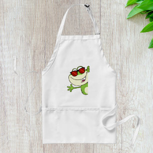 Cool Frog Wearing Red Sunglasses Standard Apron