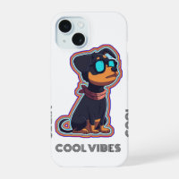 Cool froid coloré chien vibrant dans les lunettes
