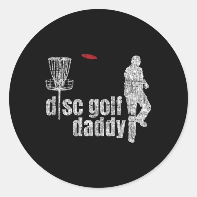 Cool Frolf Disc Golf Daddy Shirt  Classic Round Sticker (Front)